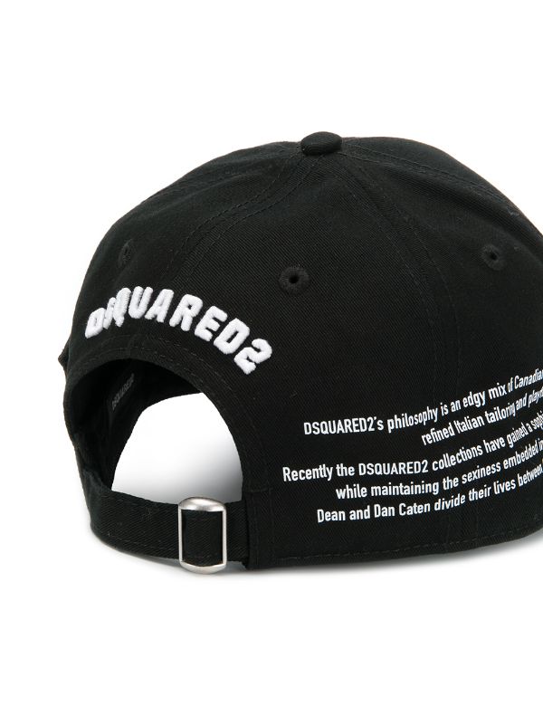 Nero Cappello da baseball con ricamo Farfetch Uomo Accessori Cappelli e copricapo Fascia 