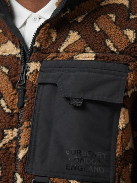 burberry monogram fleece jacket