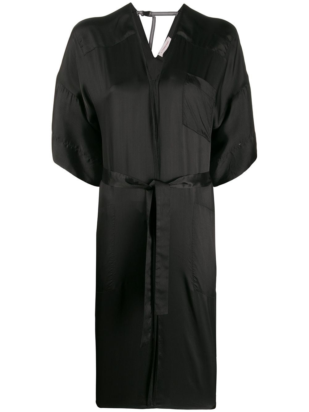 A.f.vandevorst Tie-waist V-neck Midi Dress In Black