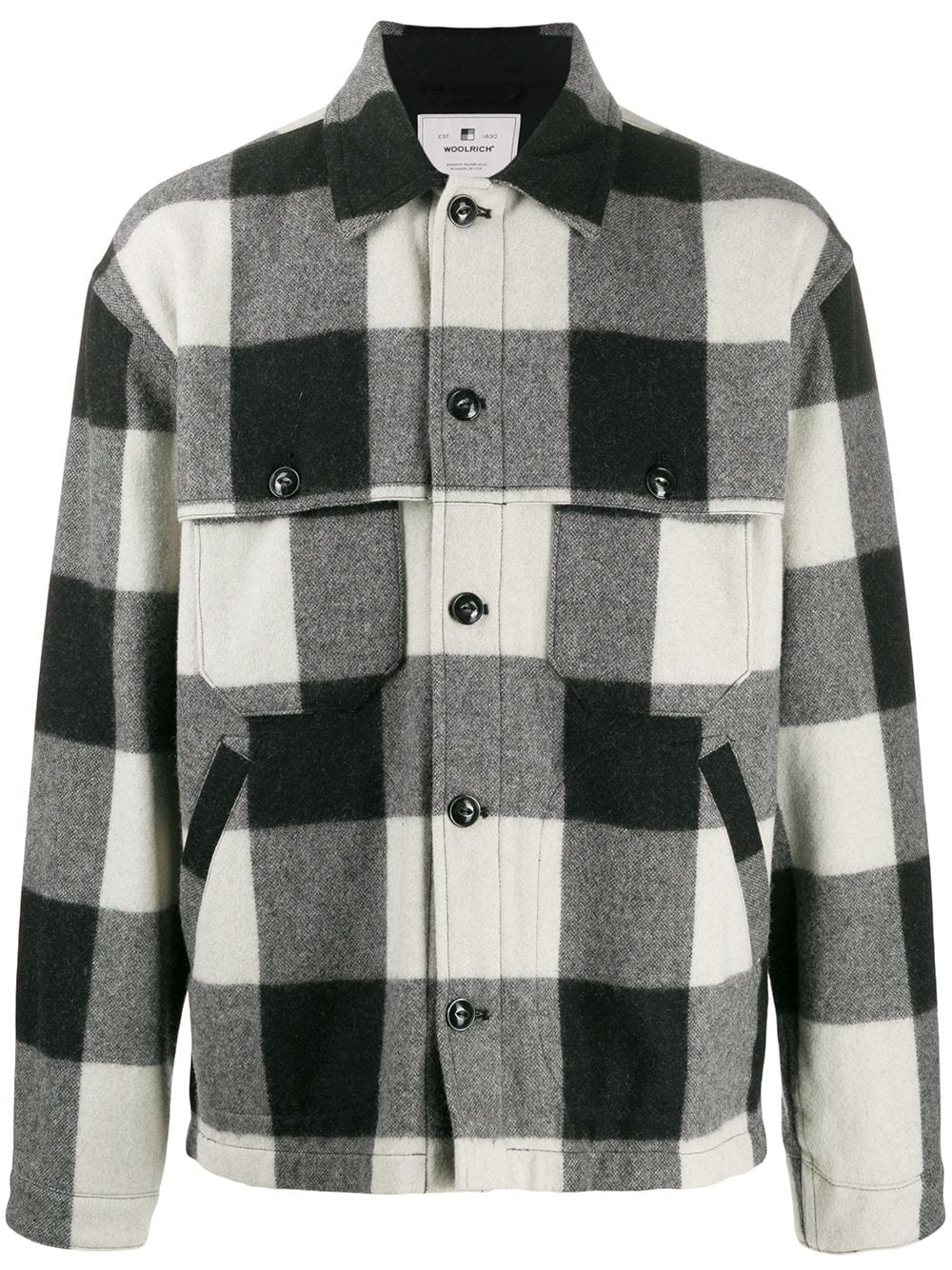 фото Woolrich клетчатая куртка-рубашка на пуговицах