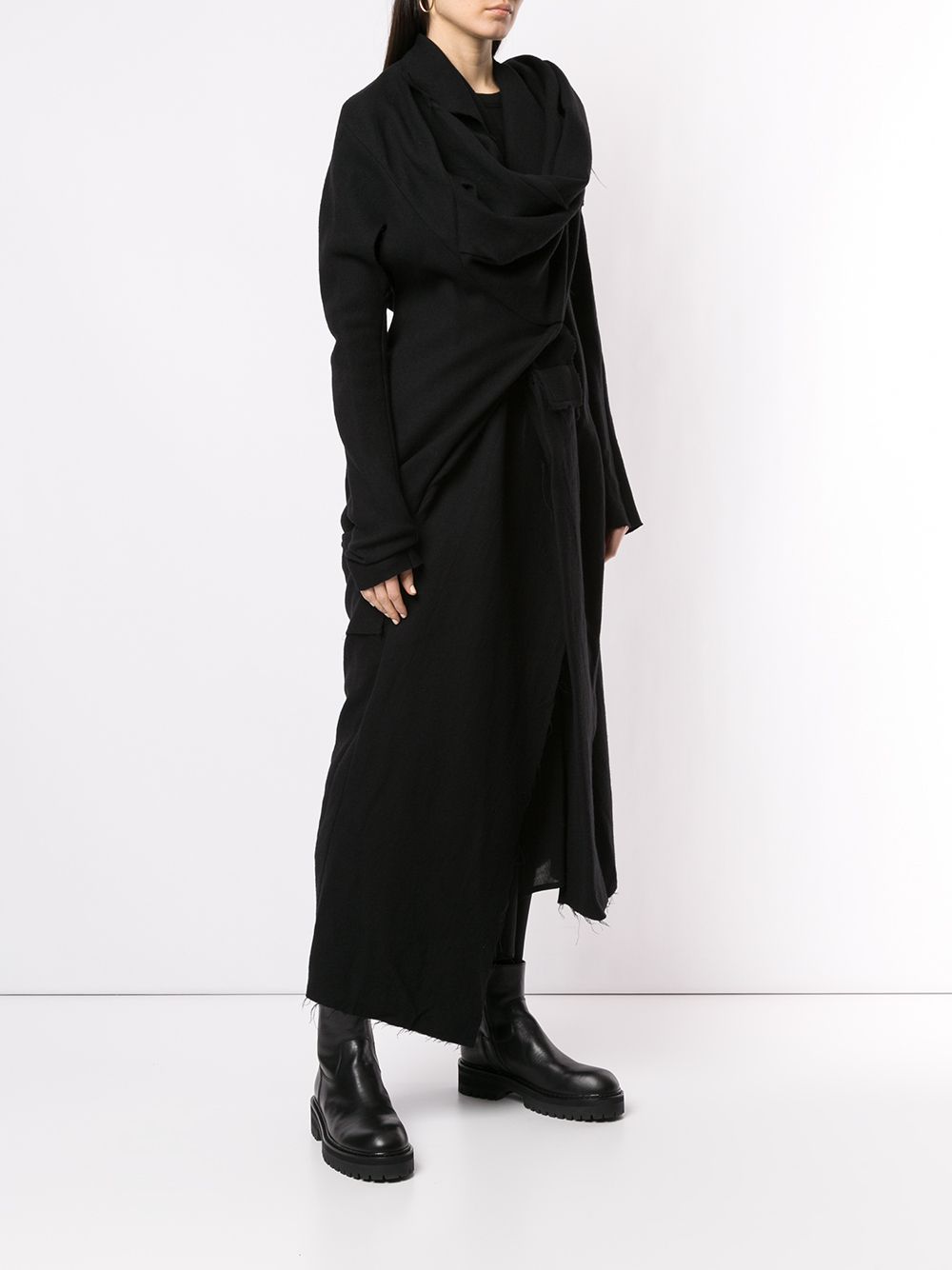 фото Yohji yamamoto платье с драпировкой