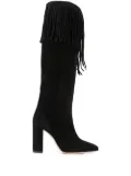 Paris Texas fringed boots - Black