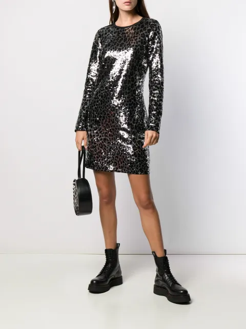 MICHAEL MICHAEL KORS SEQUIN EMBROIDERED PARTY DRESS