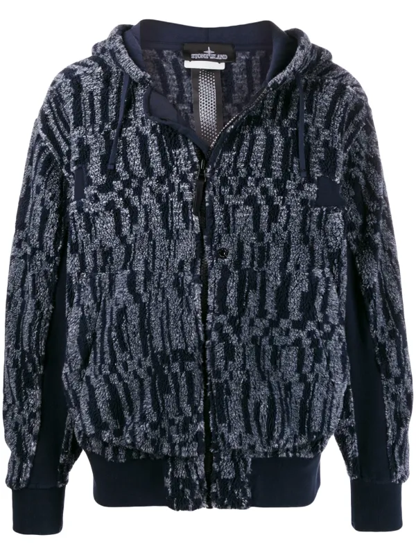 Stone Island Shadow Project Stickad Jacka Med Dragkedja Stone Island Huvtröja Med Dragkedja Farfetch