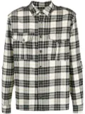 Ih Nom Uh Nit plaid flannel shirt - White