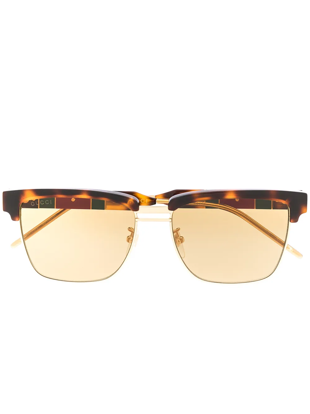 

Gucci Eyewear lentes de sol con efecto de carey - Dorado