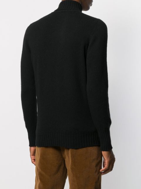 Shop Drumohr Roll Neck Jumper In Black