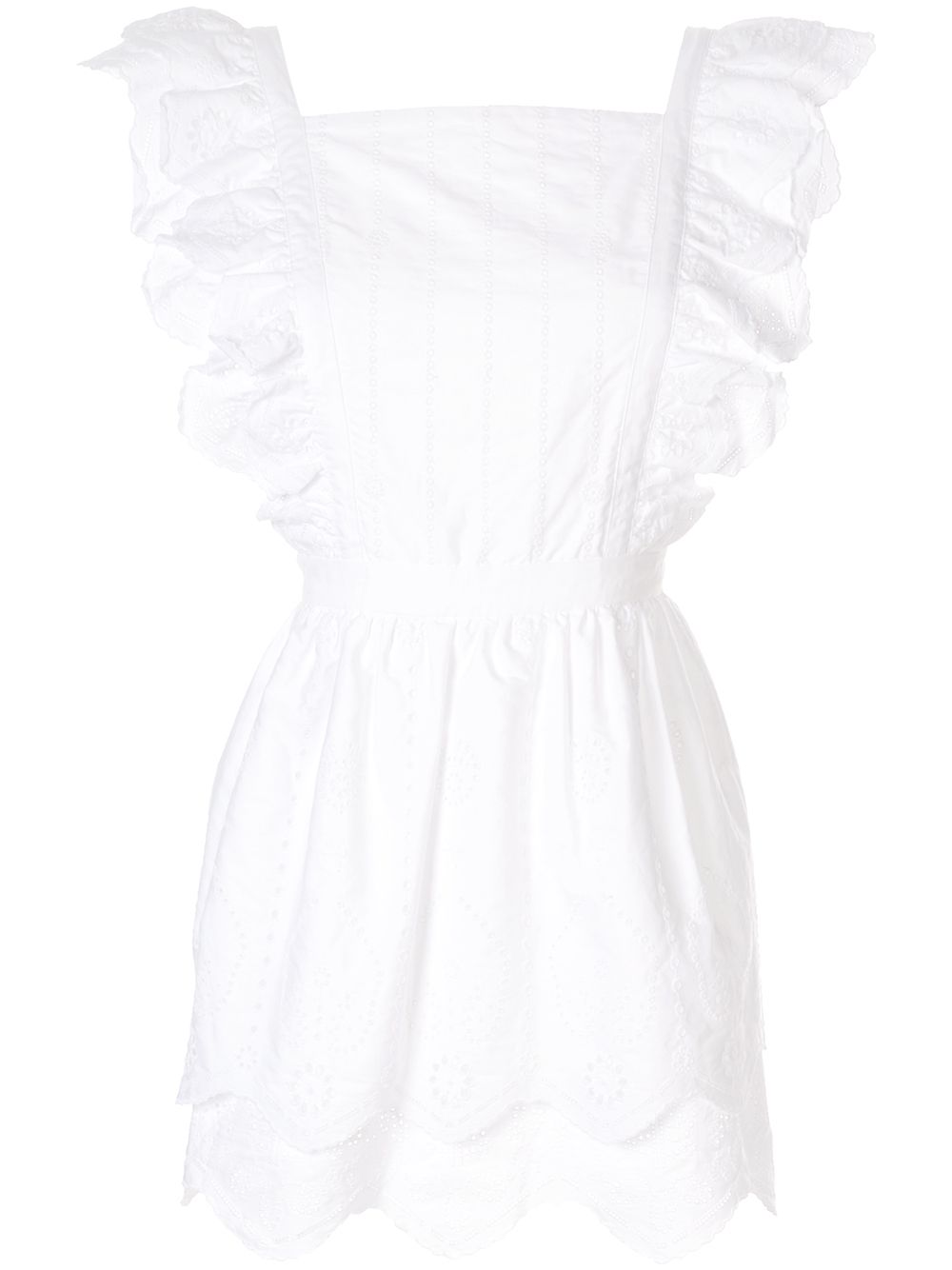 Sir Delilah Ruffle Mini Dress In White