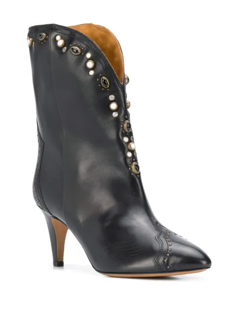ISABEL MARANT Dythey 75mm embellished ankle boots
