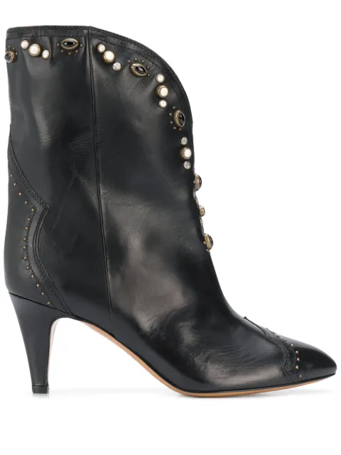 ISABEL MARANT Dythey 75mm embellished ankle boots