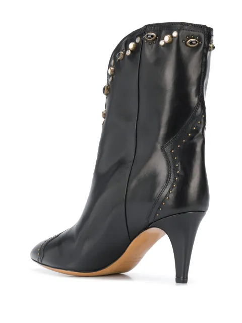 ISABEL MARANT Dythey 75mm embellished ankle boots