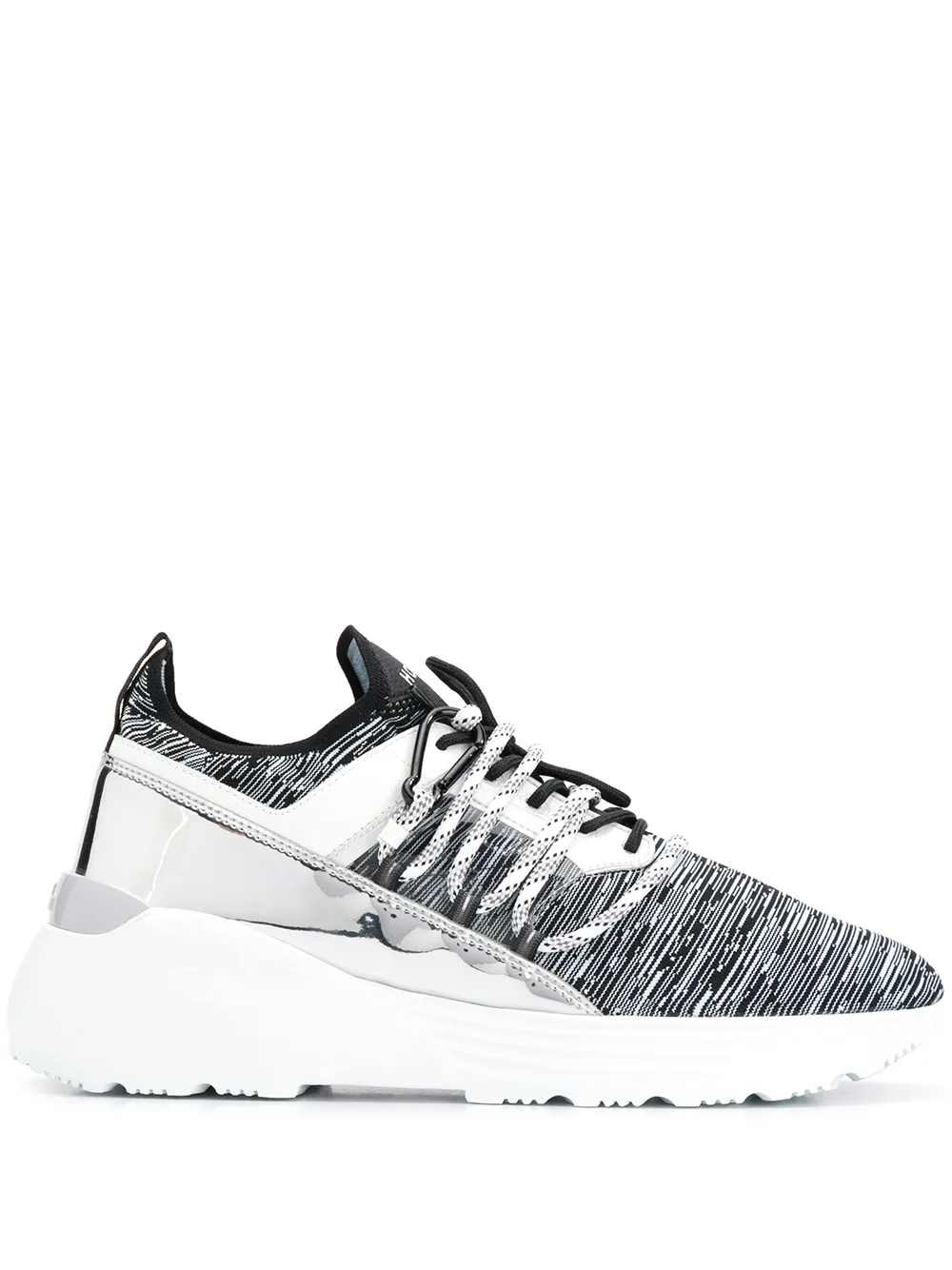 Hogan high top mirrored panel sneakers White