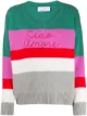 Image 1 of Giada Benincasa embroidered-detail horizontal-stripe jumper