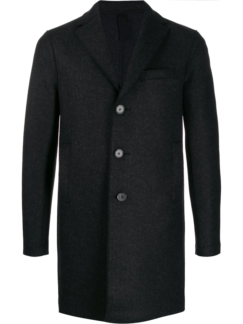 Harris Wharf London boxy fit button down coat | Grey | Image 1