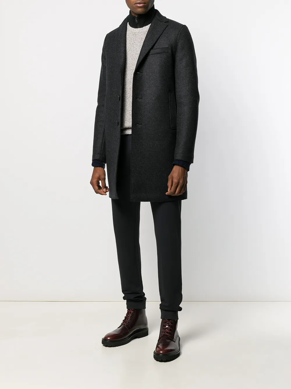 Harris Wharf London boxy fit button down coat | Single Breasted Coats | Image 2
