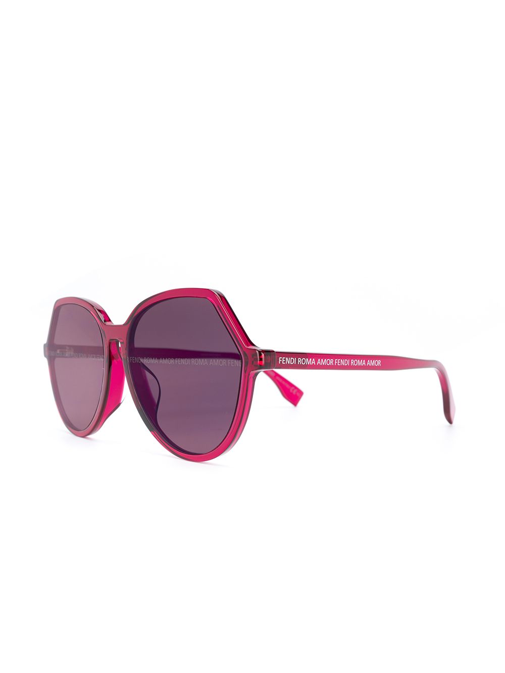 фото Fendi Eyewear массивные солнцезащитные очки Roma Amor