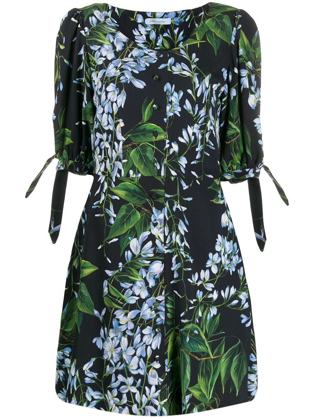 фото Blumarine foliage floral print dress