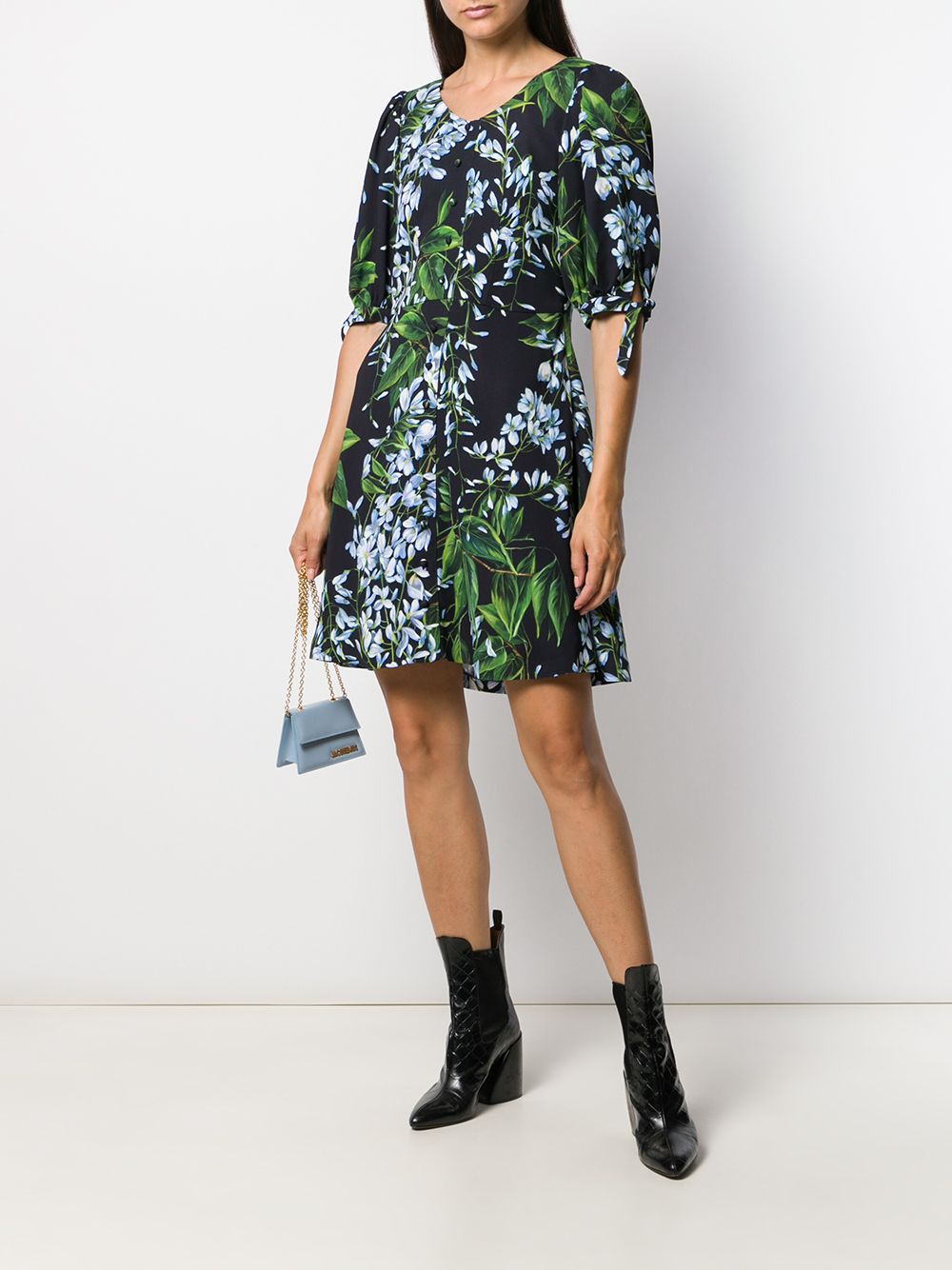 фото Blumarine foliage floral print dress