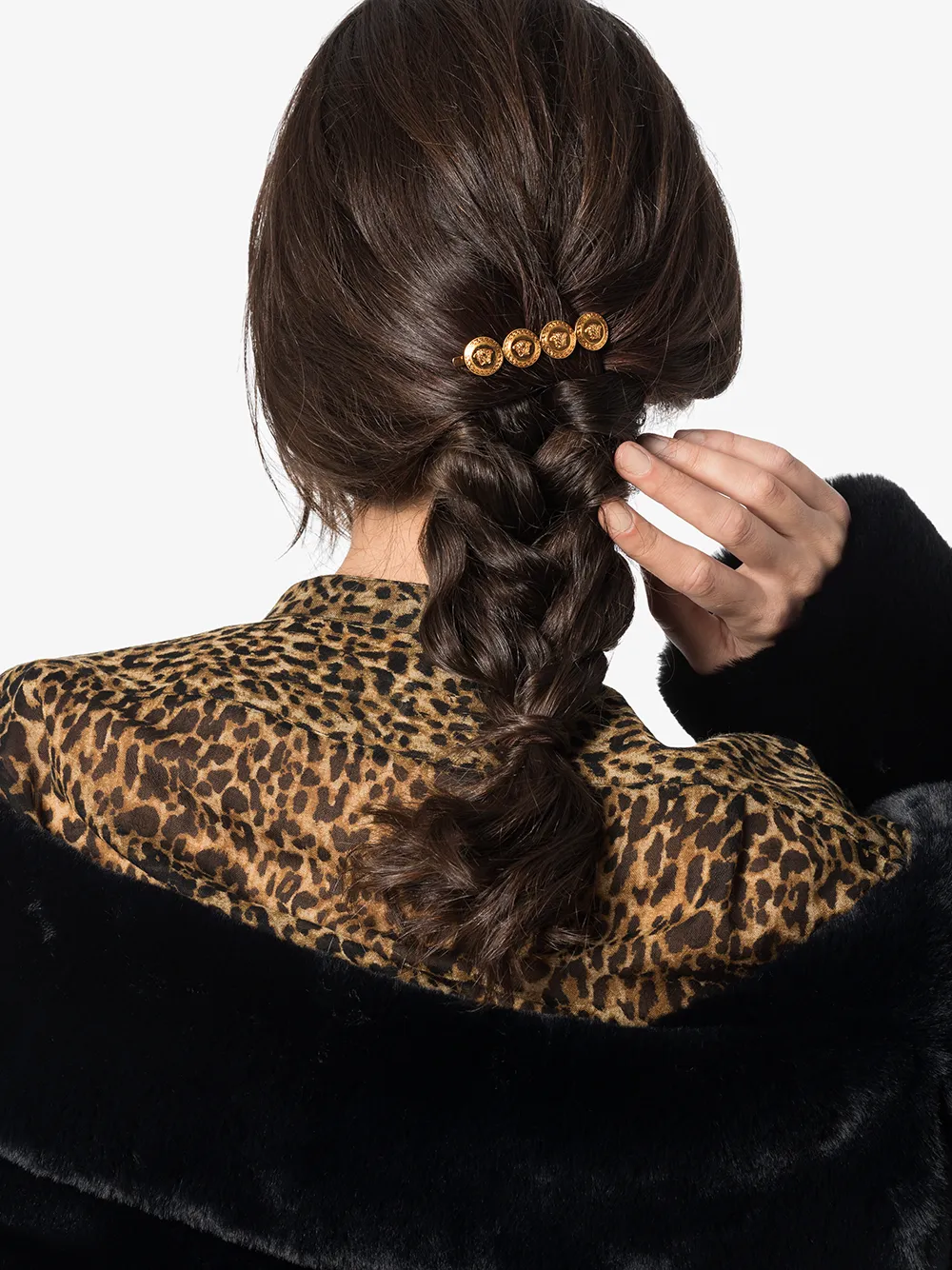 Shop Versace Medusa motif hair pin with Express Delivery FARFETCH