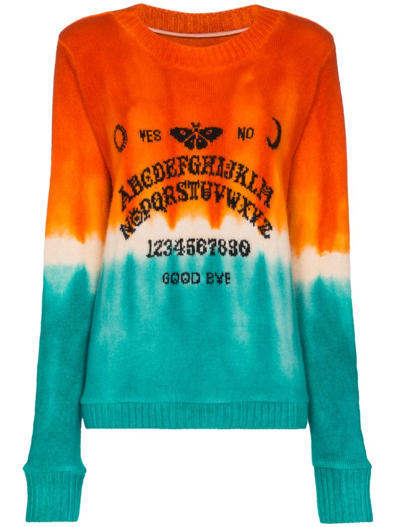 Shop The Elder Statesman Ouija Tie-dye Sweater In Orange