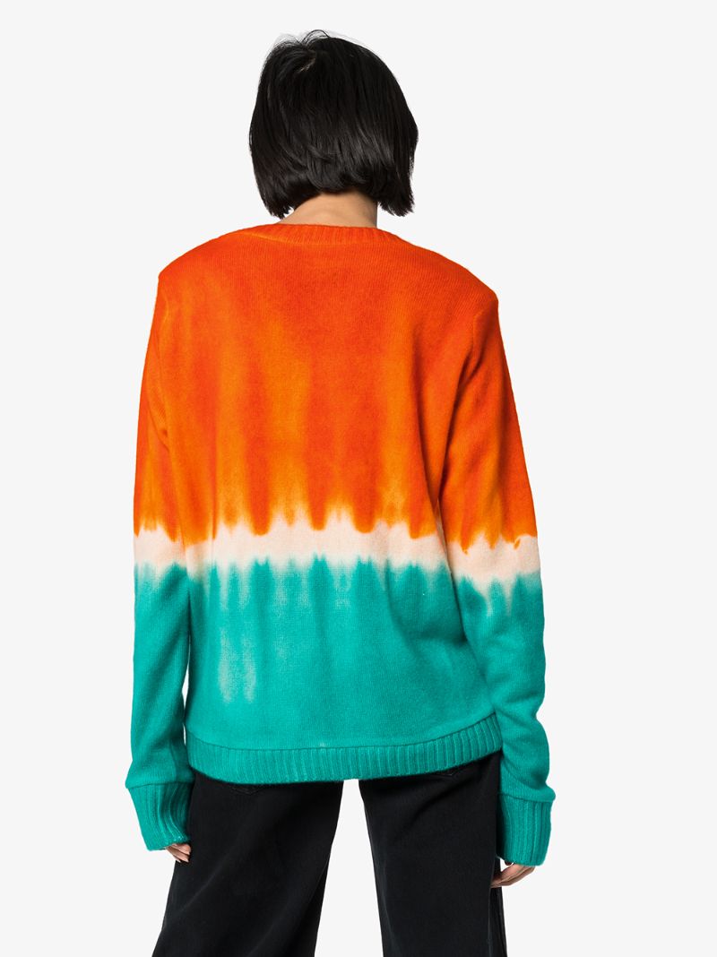 Shop The Elder Statesman Ouija Tie-dye Sweater In Orange