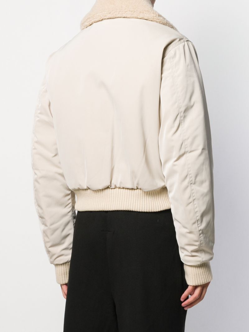 Shop Gmbh Logo Bomber Jacket In Neutrals