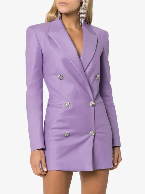 purple blazer dress