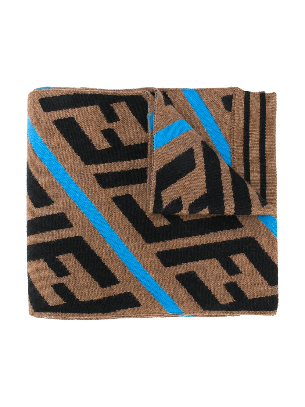 Fendi Kids трикотажный шарф с логотипом FF Fendi Kids трикотажный шарф с логотипом FF