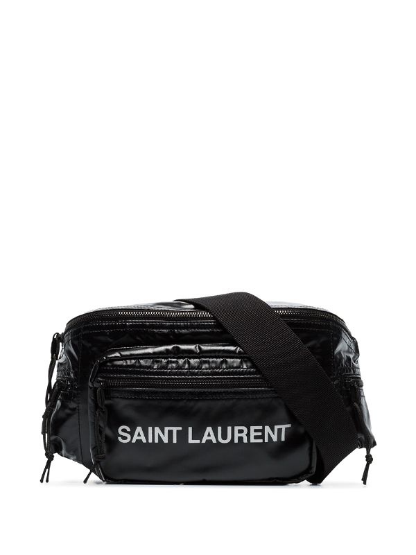 Hüfttaschen und Bauchtaschen Saint Laurent Gürteltasche mit Logo-Print in Grün für Herren Herren Taschen Gürteltaschen 