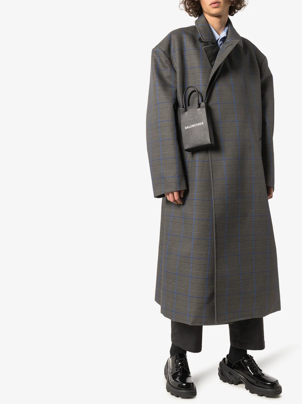 BALENCIAGA OVERSIZED CHECKED COAT,601162TGO2714590728