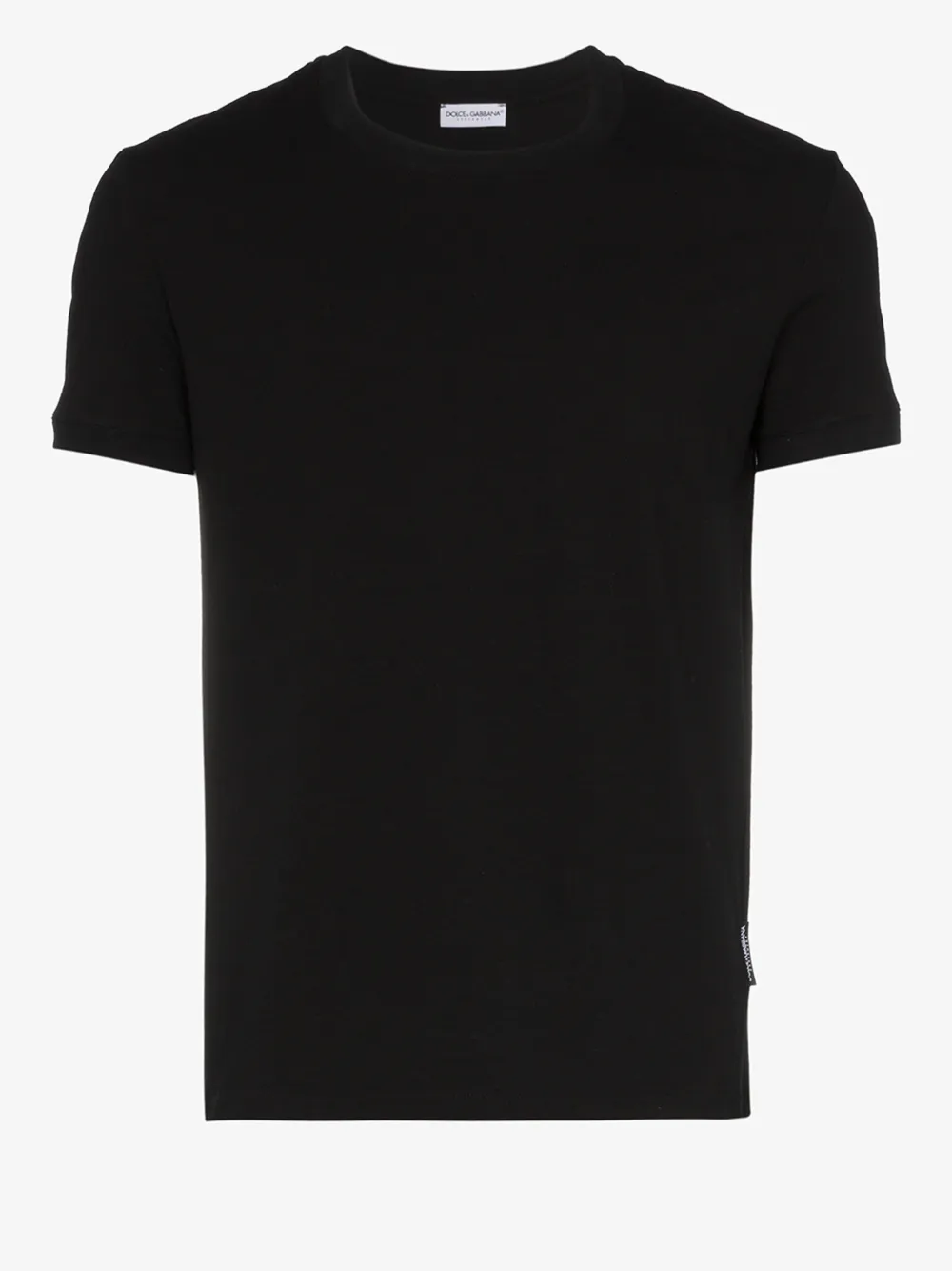 Dolce & Gabbana Logo-tab Cotton-blend Jersey Pyjama T-shirt In Black