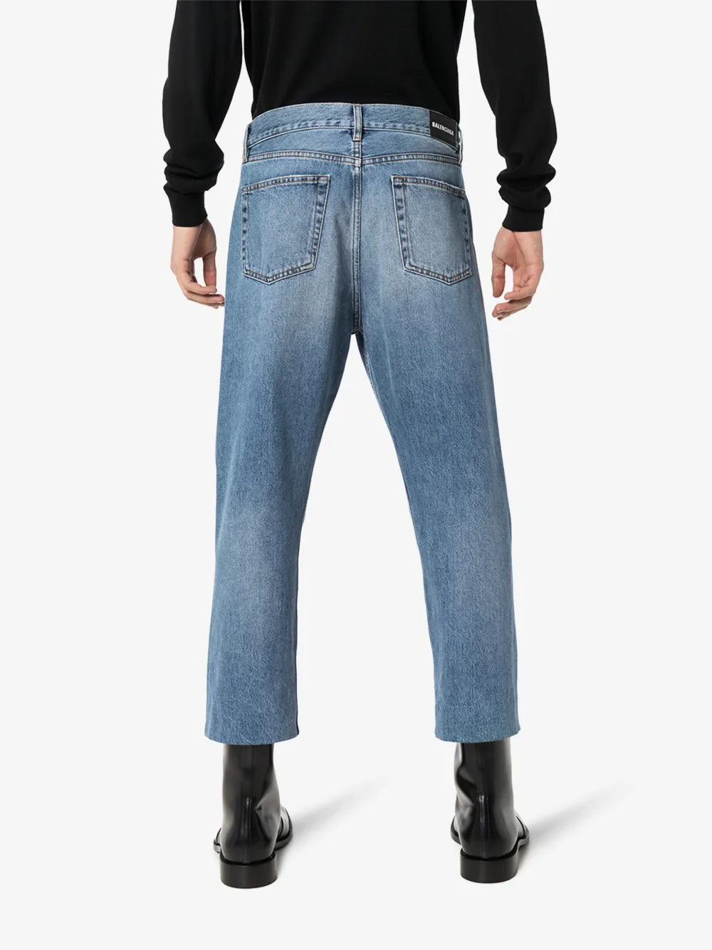 BALENCIAGA CROPPED STRAIGHT LEG JEANS,594609TDW1414590762