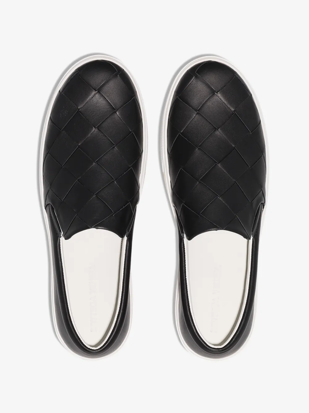 BOTTEGA VENETA BLACK SPEEDSTER WOVEN LEATHER SNEAKERS,60875114590782