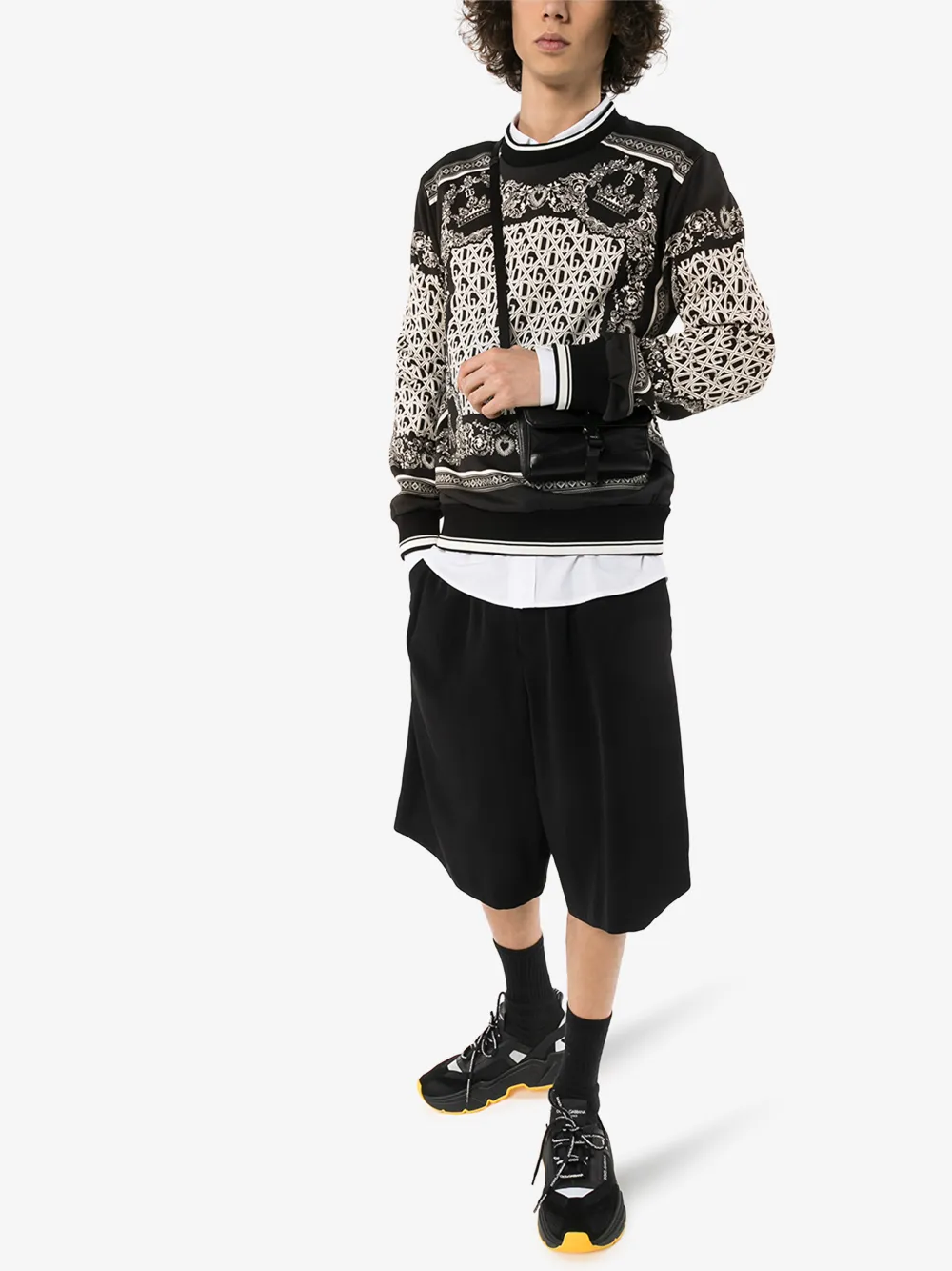 DOLCE & GABBANA BANDANA PATTERN SWEATSHIRT,G9OW6TFI7IC14590865