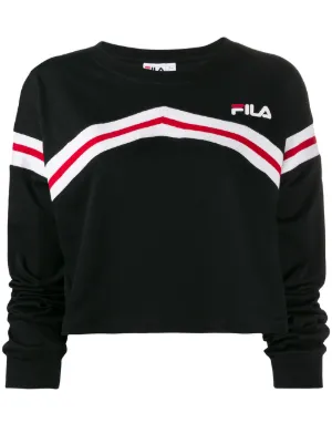 fila sudadera con capucha panel logo boyfriend
