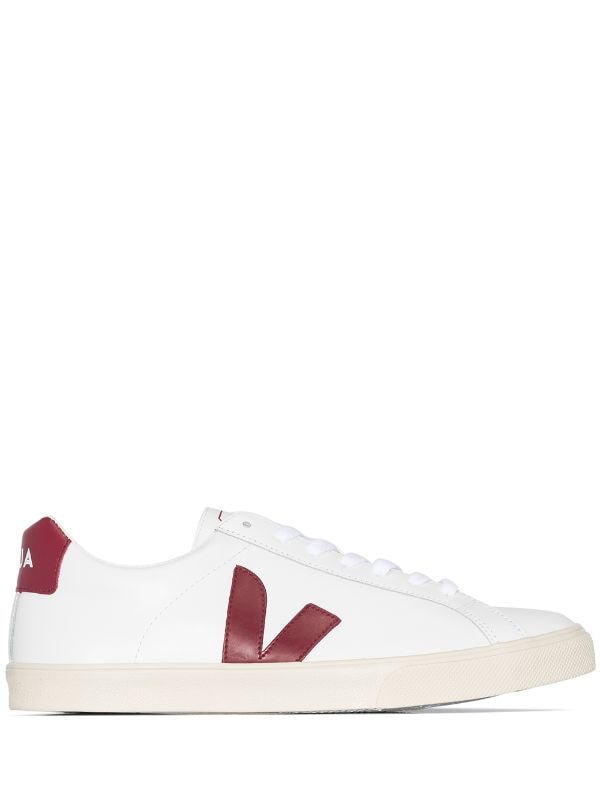 Shop white \u0026 red Veja Esplar logo 