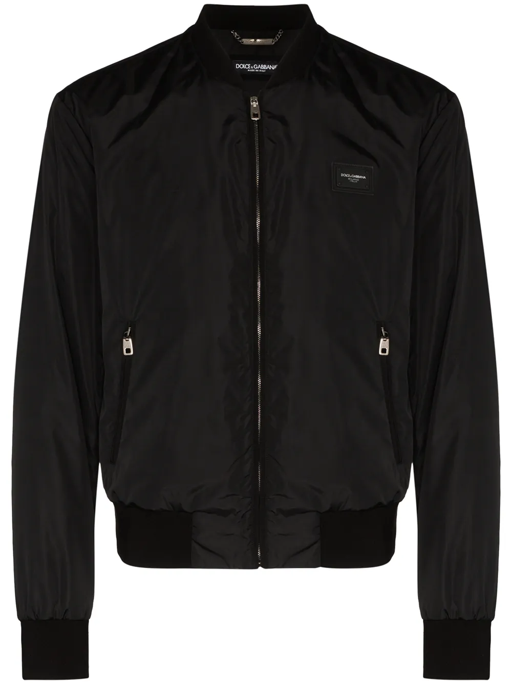 Image 1 of Dolce & Gabbana logo-tag bomber jacket