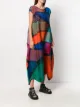 Issey Miyake pleated colour block dress