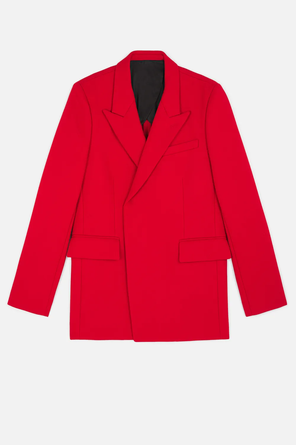 Click to view more detailed imagery on our partner's website Ami Alexandre Mattiussi Buttonless Tailored Blazer In Red