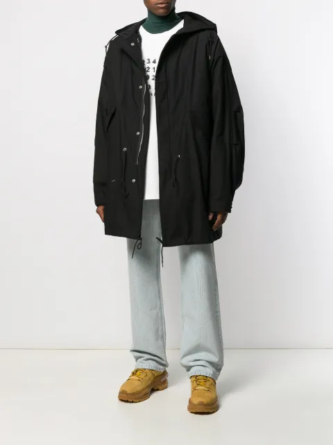 RAF SIMONS ANTWERP PRINT PARKA COAT