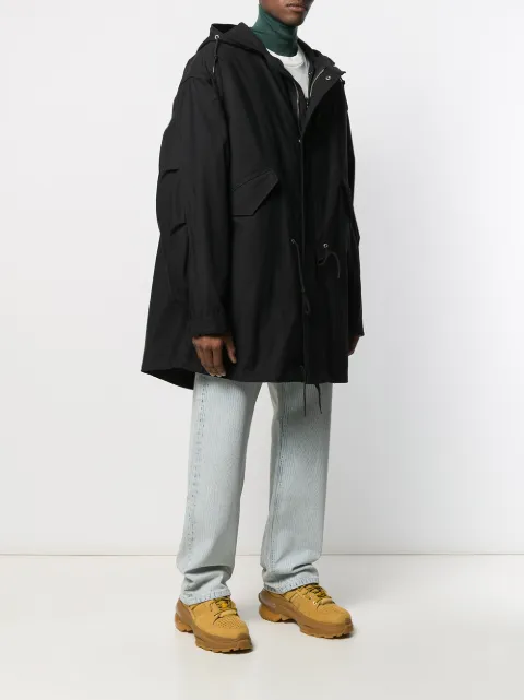 RAF SIMONS ANTWERP PRINT PARKA COAT