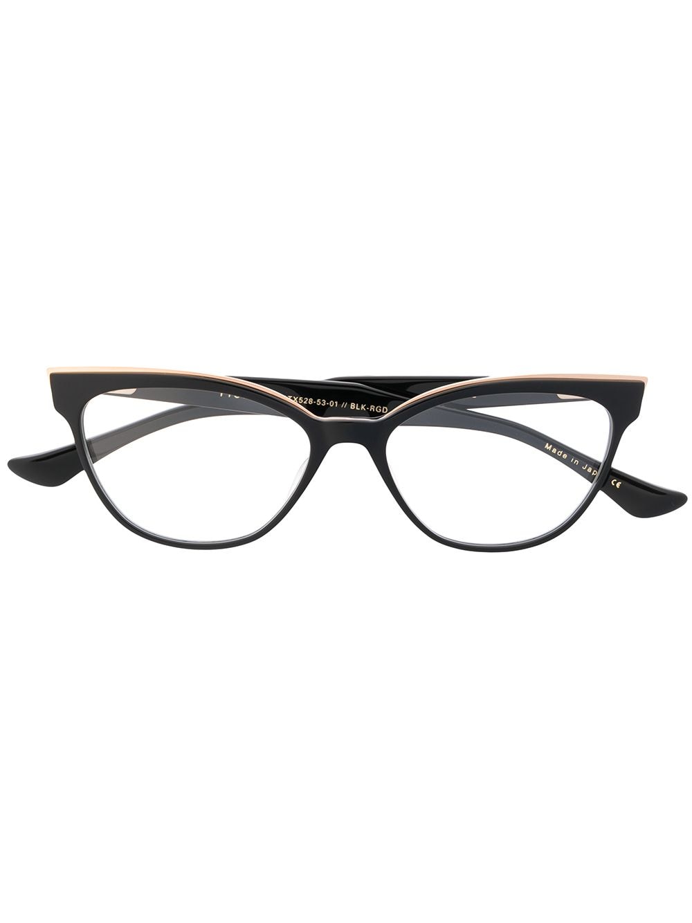 Shop Dita Eyewear Lightweight Cat Eye Glasses In Black