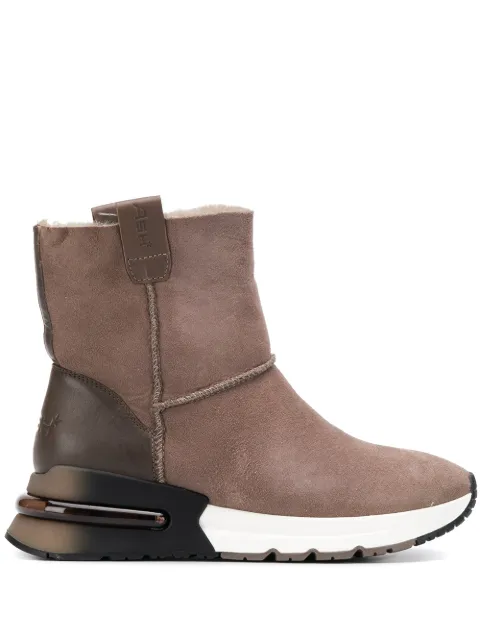 Click to view more detailed imagery on our partner's website Ash Kyoto Ankle Boots In Dove Grey Color In Brown