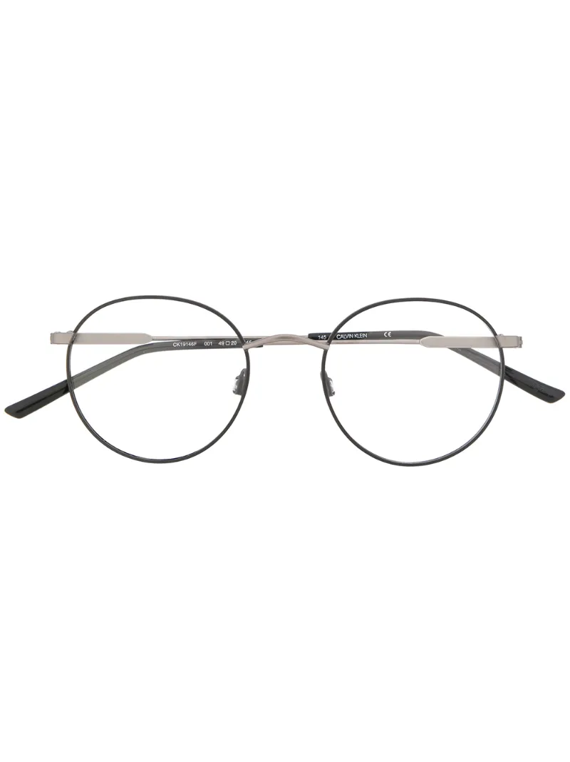 Calvin Klein Round Frame Glasses In Black