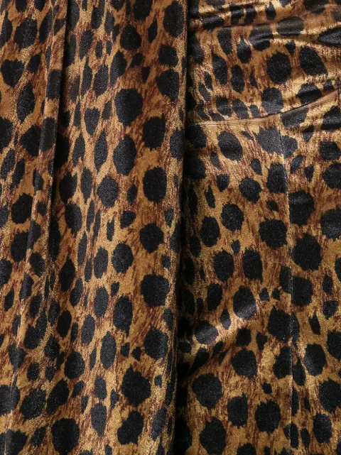 ATTICO LEOPARD PRINT BALLOON SLEEVE TOP