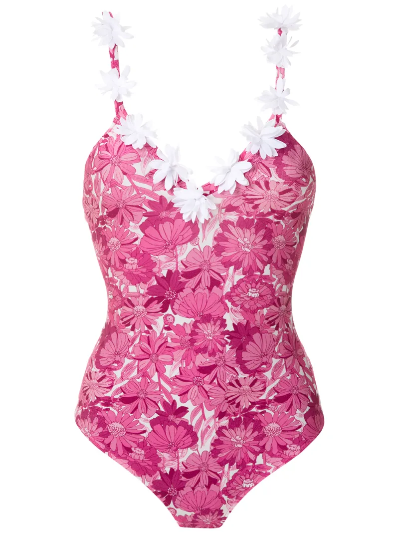 Click to view more detailed imagery on our partner's website Adriana Degreas Maiô Floral-print One Piece In Pink