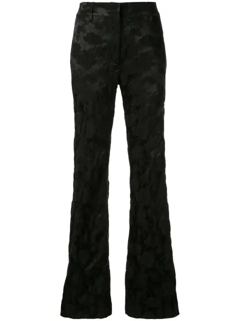 ANN DEMEULEMEESTER FLORAL JACQUARD TROUSERS