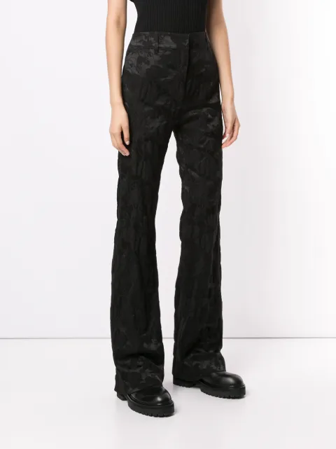 ANN DEMEULEMEESTER FLORAL JACQUARD TROUSERS