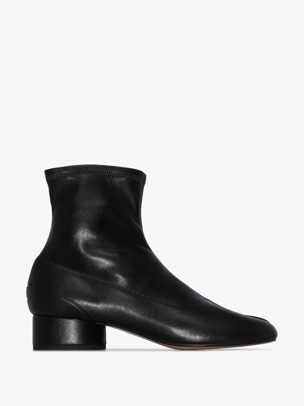 MAISON MARGIELA MAISON MARGIELA BLACK TABI 30 LEATHER ANKLE BOOTS,S58WU027014592997