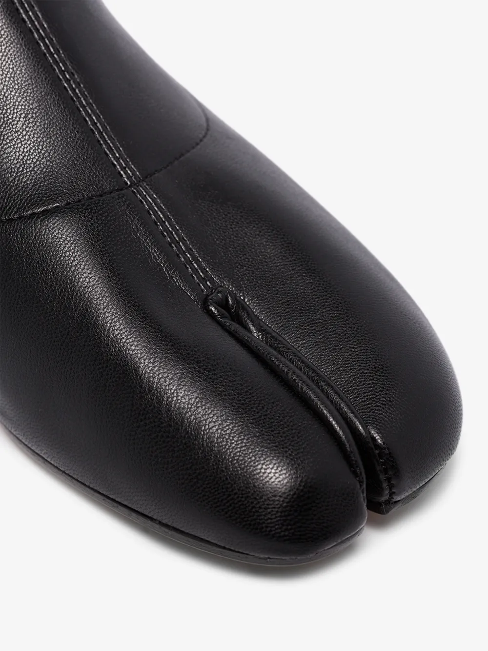 MAISON MARGIELA MAISON MARGIELA BLACK TABI 30 LEATHER ANKLE BOOTS,S58WU027014592997